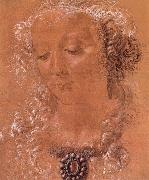 Andrea del Verrocchio Halfte second women head oil painting reproduction